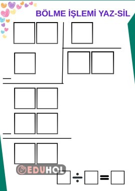 BÖLME İŞLEMİ YAZ-SİL