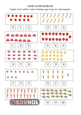 NESNE SAYISINI BELİRLEME/ÖNCE VE SONRA GELEN SAYIYI BULMA