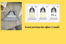 N sesi boya yaz kes eğlen