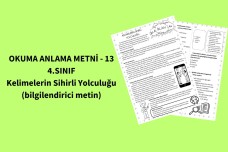 OKUMA ANLAMA METNİ -13- (BİLGİLENDİRİCİ METİN)