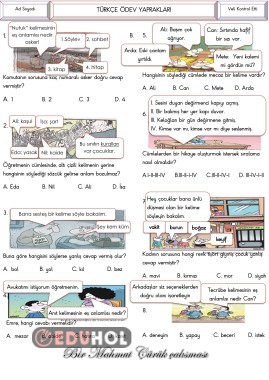 4.Sınıf Türkçe Karikatür Testi-2