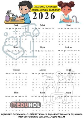 YAŞAM BECERİLERİ PROJESİ KİŞİSEL HİJYEN YILLIK TAKVİM