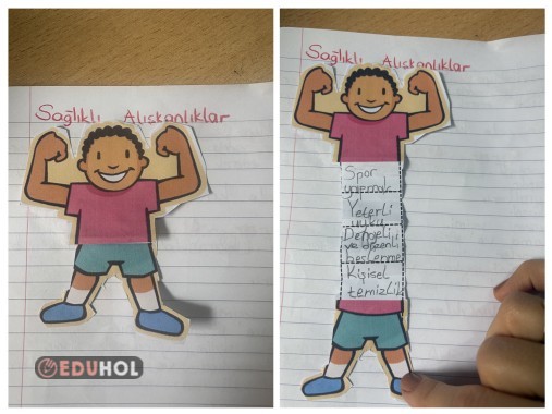 Sağlıklı alışkanlıklar interaktif defter