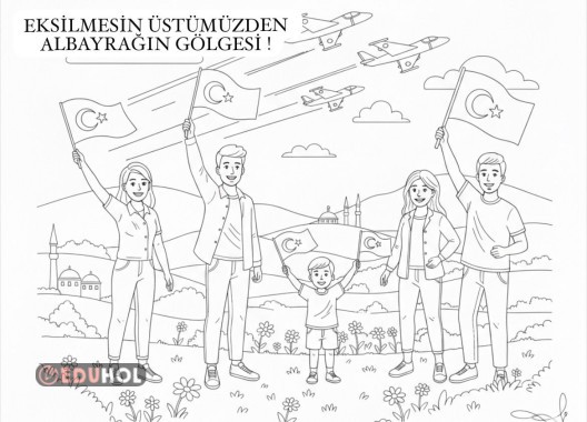 İlk Dersimiz Bayrak - boyama sayfası 4