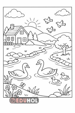 Manzara boyama sayfası -2