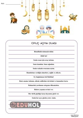 Ramazan Duası- İlkokul Ramazan Programı