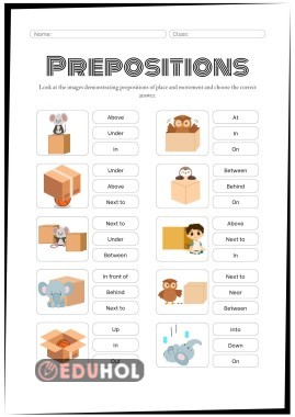 Prepositions of place