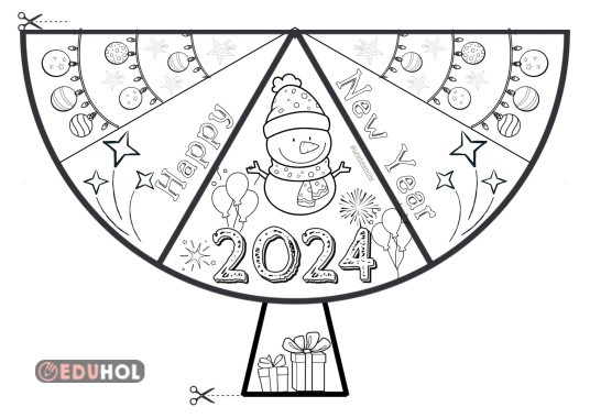 İngilizce yılbaşı ağacı (happy new year)