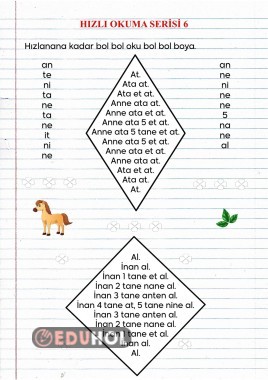 HIZLI OKUMA SERİSİ 6 (A,N,E,T,İ,L)