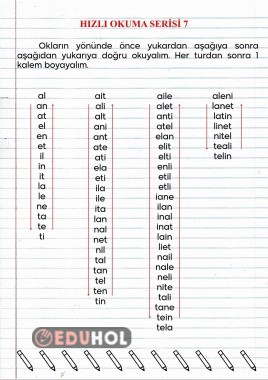 HIZLI OKUMA SERİSİ 7 (A,N,E,T,İ,L)