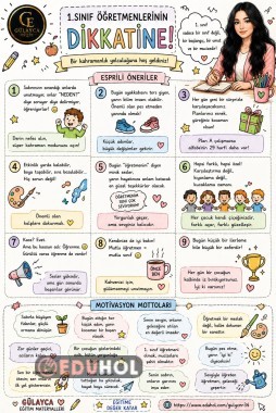📢 1. SINIF ÖĞRETMENLERİNİN DİKKATİNE!