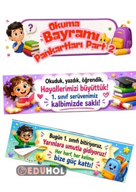 1.sınıf Okuma Bayramı Pankart Yazıları 2