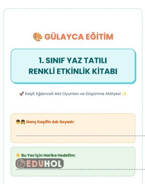 1.SINIF YAZ TATİLİ RENKLİ ETKİNLİK KİTABI