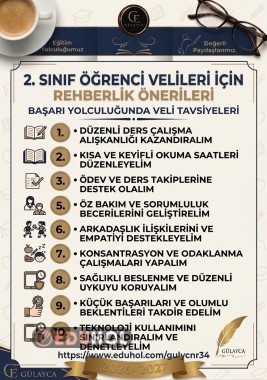 2. SINIF ÖĞRENCI VELILERI İÇIN REHBERLİK ÖNERİLERİ