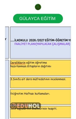 2026-2027 YILLIK ÇALIŞMA PROGRAMI