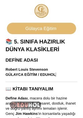 📚 5. SINIFA HAZIRLIK DÜNYA KLASİKLERİ Define Adası