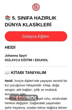 📚 5. SINIFA HAZIRLIK DÜNYA KLASİKLERİ HEİDİ
