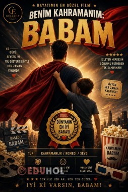 Babalar günü Özel tasarım Sinema Afişi