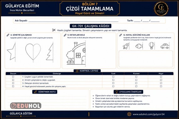 Çizgi Tamamlama Çalışma Kağıdı