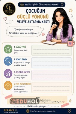 ÇOCUĞUN GÜÇLÜ YÖNÜNÜ VELİYE AKTARMA KARTI 🌟