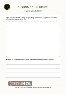 DÜŞÜNME GÜNLÜKLERİ (1.2.3.gün)