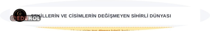 GEOMETRİK CİSİMLERİN değişmeyen özellikleri çalışma kağıdı