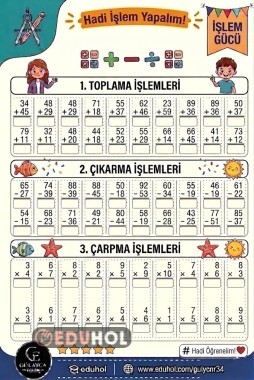 İŞLEMLER GENEL TEKRAR ÇALIŞMA KAĞIDI