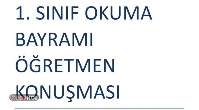 Okuma Bayramı Öğretmen Konuşması