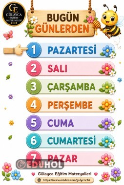 Sınıf Pano Materyalleri/ Bugün Günlerden