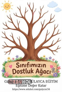 🌳 Sınıfımızın Dostluk Ağacı 🌳EL İZİ SANAT ÇALIŞMASI