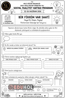 SOSYAL ETKİNLİK HAFTASI:Bir fikrim var saati