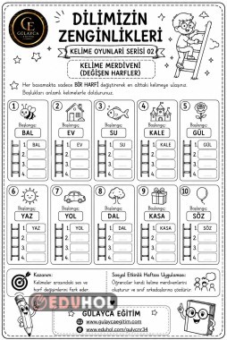 SOSYAL ETKİNLİK HAFTASI: Dilimizin Zenginlikleri Kelime merdiveni