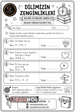 SOSYAL FAALİYET HAFTASI : Dilimizin Zenginlikleri Kelime Oyunları