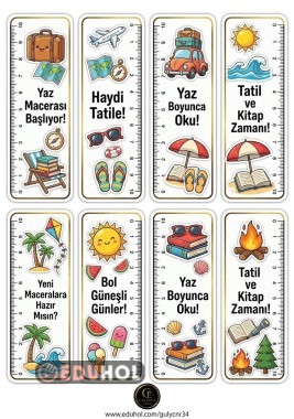 TATİL TEMALI KİTAP AYRACI