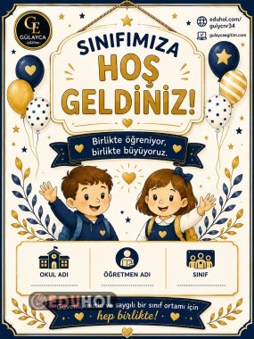 Uyum Haftası ÖĞRETMEN HAZIRLIK DOSYASI/ Hoşgeldiniz Kapı Afişi