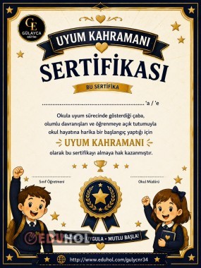 Uyum Haftası ÖĞRETMEN HAZIRLIK DOSYASI/ Uyum Kahramanı Sertifikası