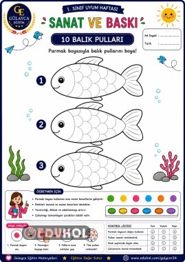 Uyum Haftası Parmak Baskı/ Balık Pulları