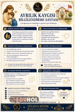 🌟 UYUM HAFTASI VELİ REHBER SETİ /Ayrılık Kaygısı Bilgilendirme