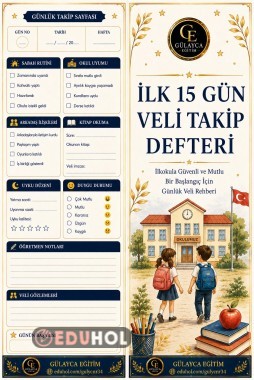 UYUM HAFTASI VELİ REHBER SETİ / İlk 15 Gün Veli Takip Defteri