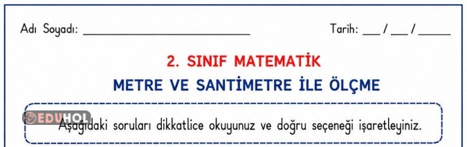Uzunlukları ölçme metre ve santimetre