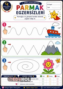 YAZMAYA HAZIRLIK/ Parmak Egzersizleri