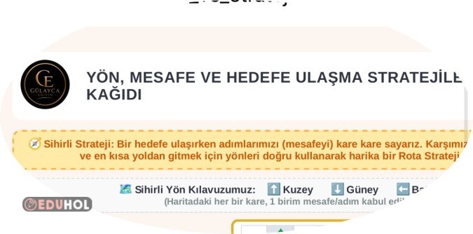 Yön, Mesafe Ve Hedefe Ulaşma Stratejileri Çalışma Kağıdı