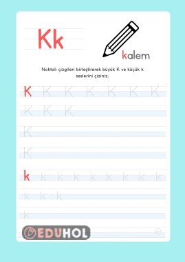 K Sesi Yazma Çalışması