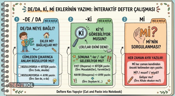 De/da, ki ve mi yazım kuralları