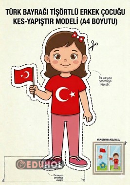 23 Nisan Pencere Süsleme a4 boyutunda