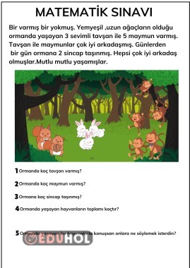 Hikayeli Matematik Sınavı