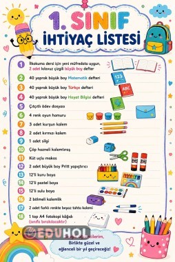 1.sınıf İhtiyaç Listesi