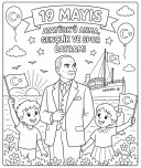 19 Mayıs Boyama Poster