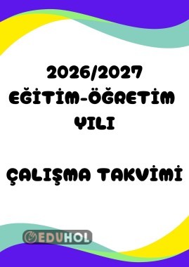 2026/2027 Eğitim-Öğretim Yılı Çalışma Takvimi✔️