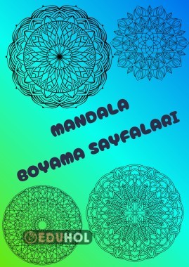 Dairesel mandala boyama 🩶🤍